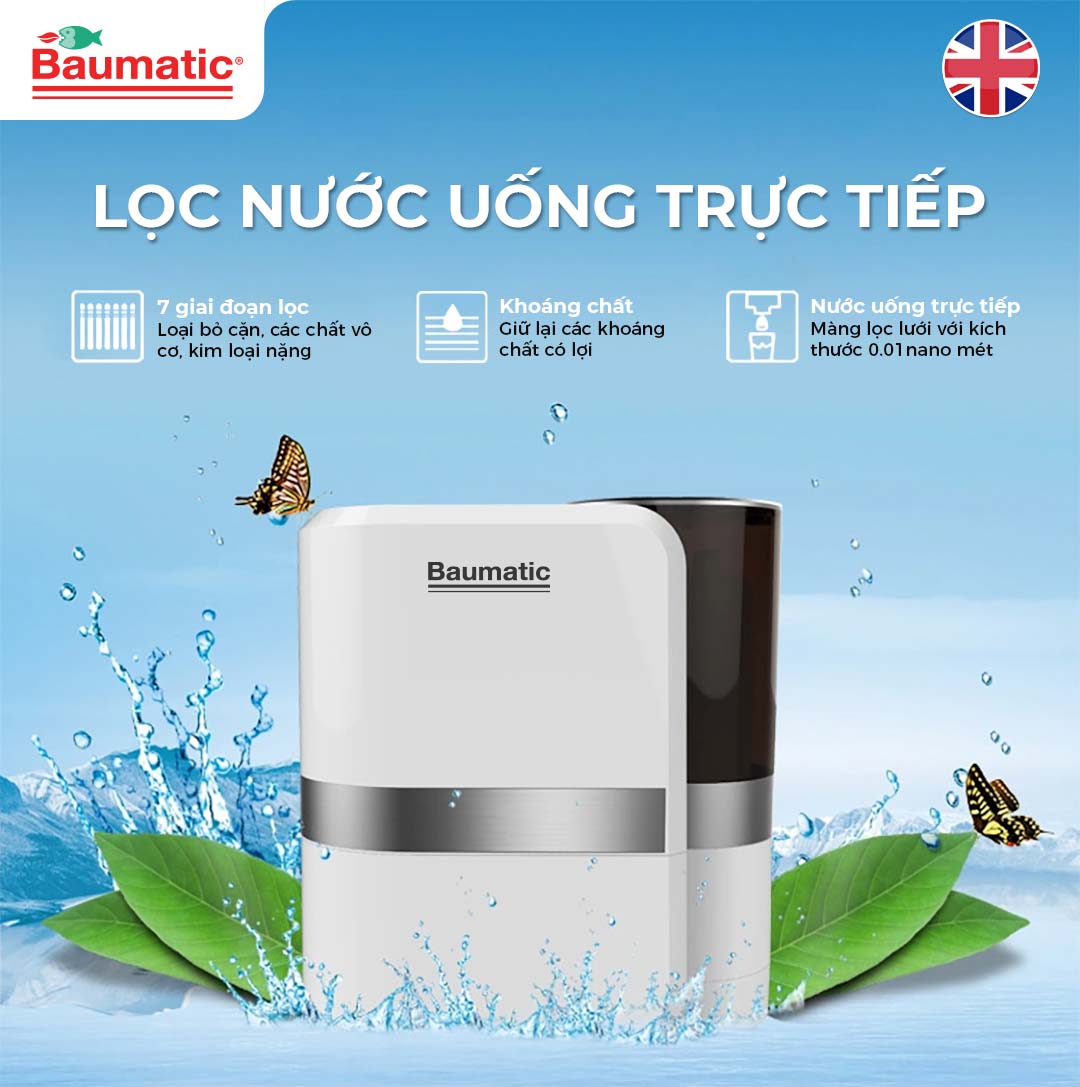 Máy lọc nước Ultra Baumatic BWF70W - Thương hiệu của Anh &quot;Hàng nhập khẩu&quot;