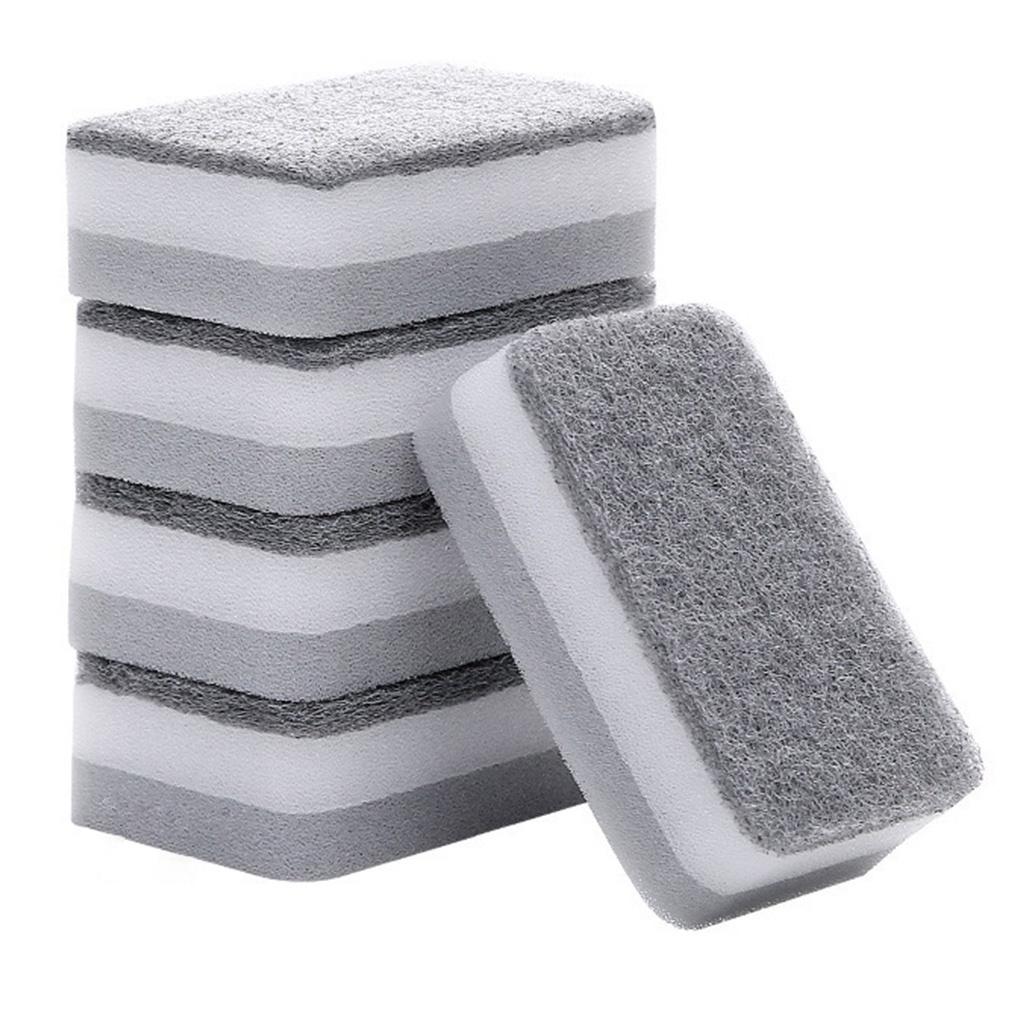 5pcs Dish Cleaning Sponges Double-side Kitchen Cleaning Brushes Household Washing Sponge Pads【vollter1】