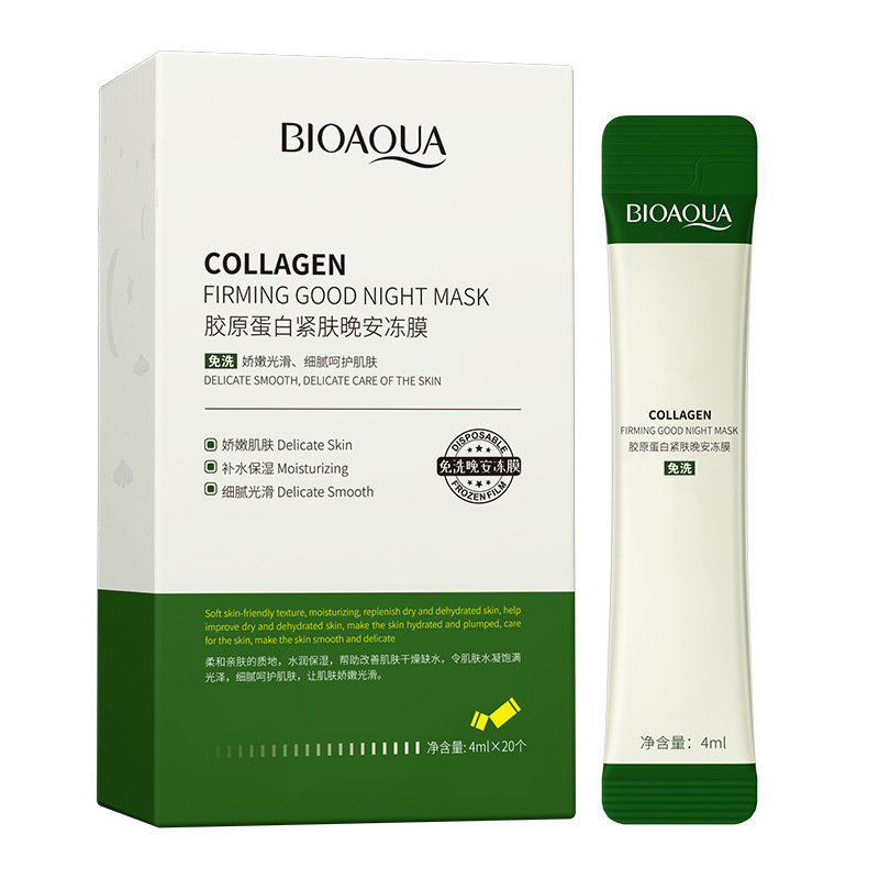 Hộp 20 mặt nạ ngủ collagen dưỡng trắng giúp da căng bóng trẻ hoá làn da 20x4ml