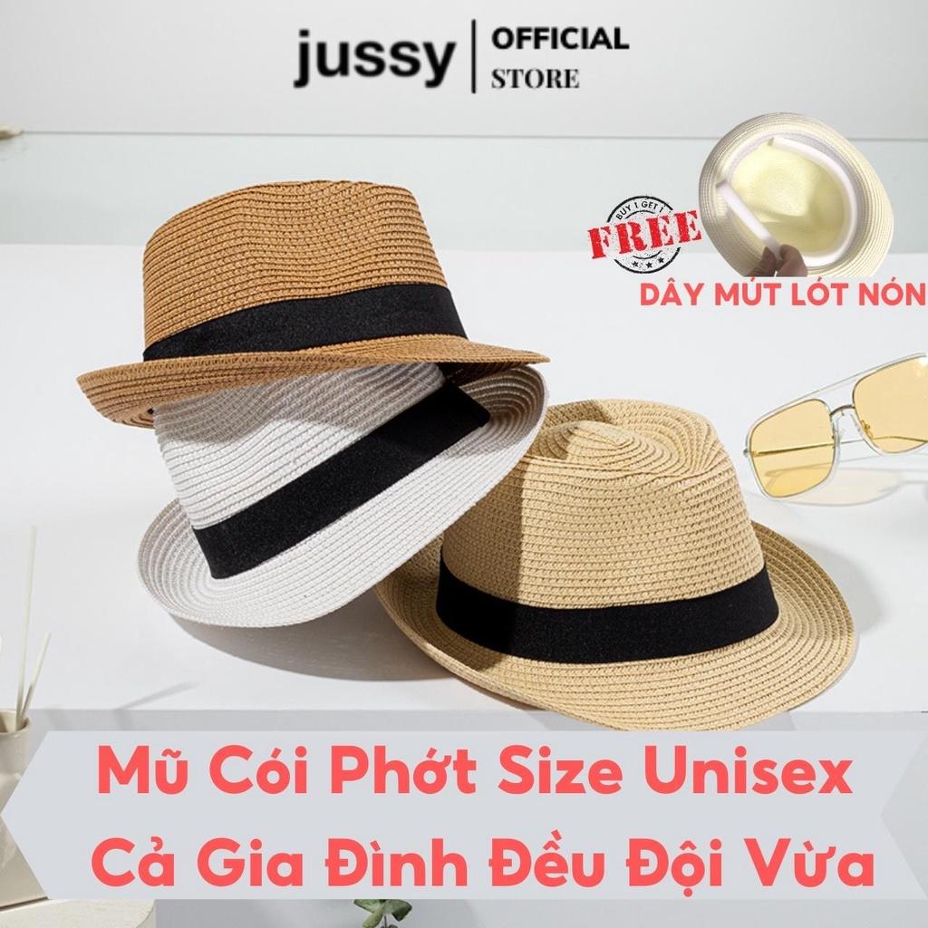 Nón Cói Phớt Vành Nhỏ Jussy Fashion Kiểu Mũ Cói Unisex Nón Rộng Vành Đi Biển Nhiều Màu Hot