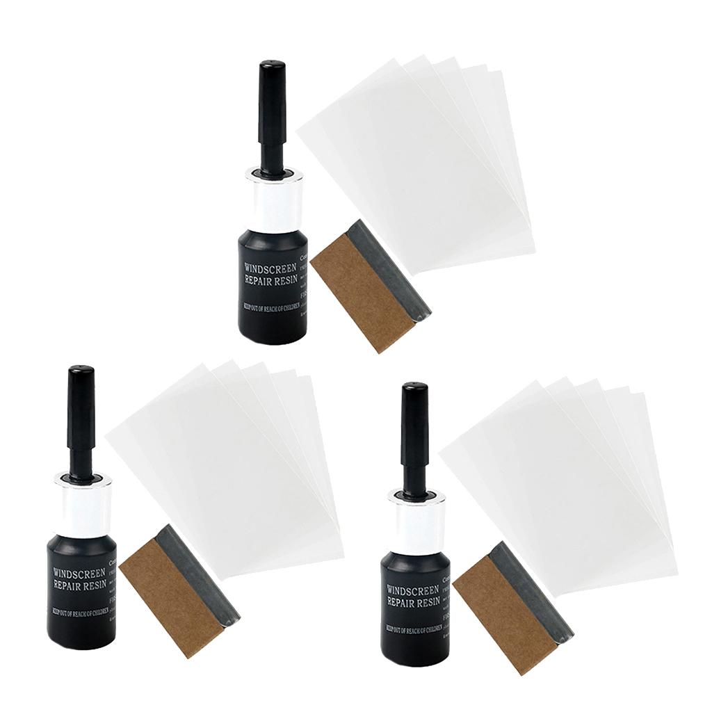 3 Sets Car Windshield Repair Kit Auto Windscreen Glass Scratch Crack Removal