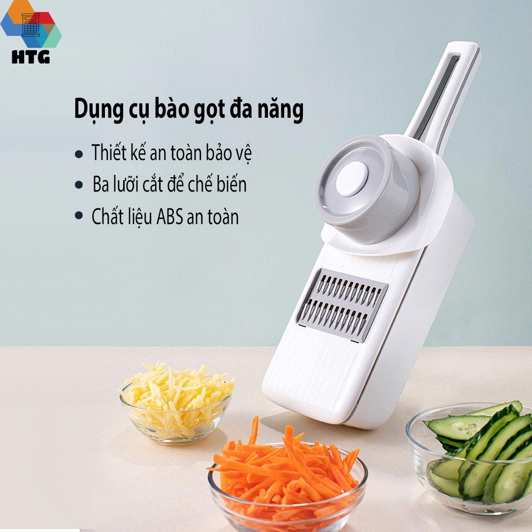 Bộ dụng cụ cắt, gọt, nạo rau củ, quả Huohou HU0137 nhà bếp đa chức năng, an toàn với tay tròn thao tác, hàng chính hãng