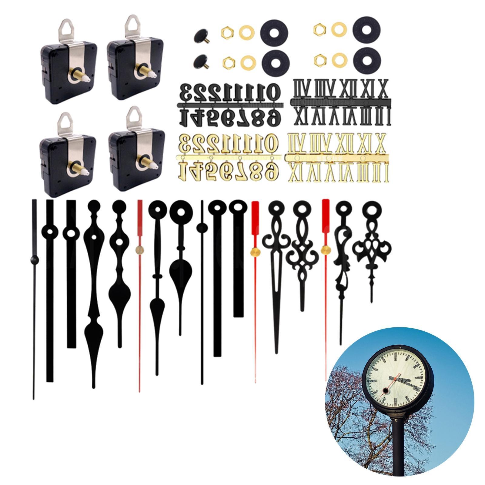 4x Quartz Wall Clock Movement Kit Repair Parts Motor Collectibles DIY