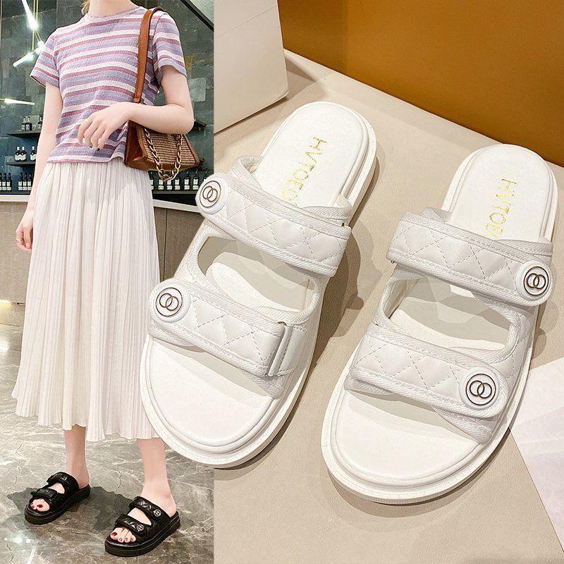 Dép quai ngang trấn trám khoá điều chỉnh đế bánh mì 3,5 cm siêu nhẹ- hottrend-zinzin868( lê OC