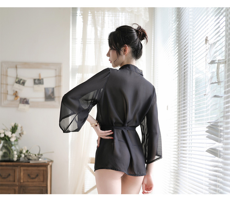 Đồ ngủ Sexy kiểu áo sơ mi che quần quyến rũ