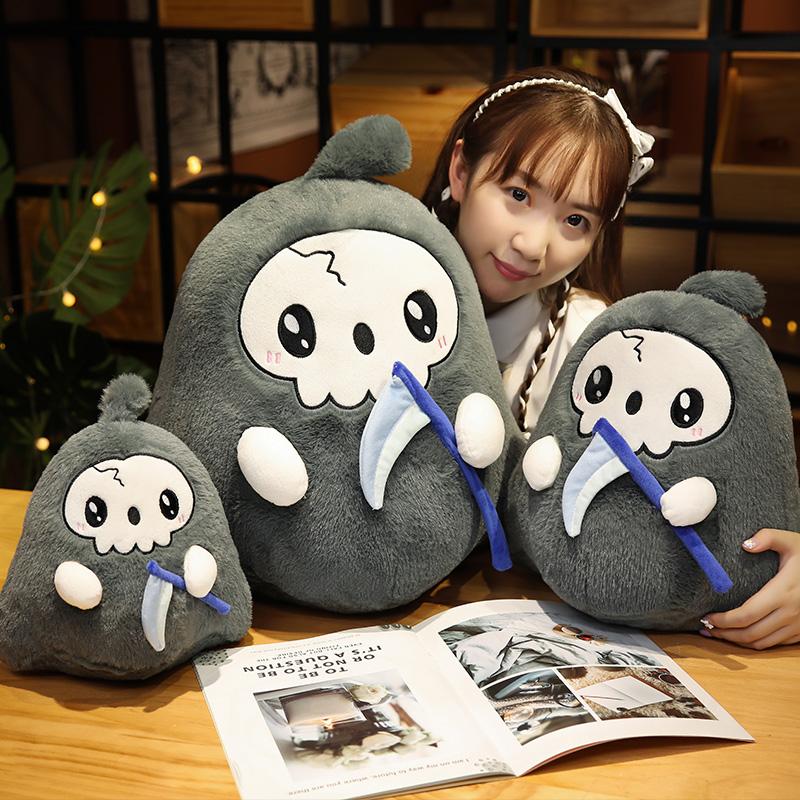 20-40Cm Hoạt Hình Dễ Thương Halloween Đầu Lâu Chết Sang Trọng Đồ Chơi Nhồi Bông Gối Sáng Tạo Búp Bê Bé Gái Trẻ Em Bạn Bè Đẹp quà Tặng Sinh Nhật