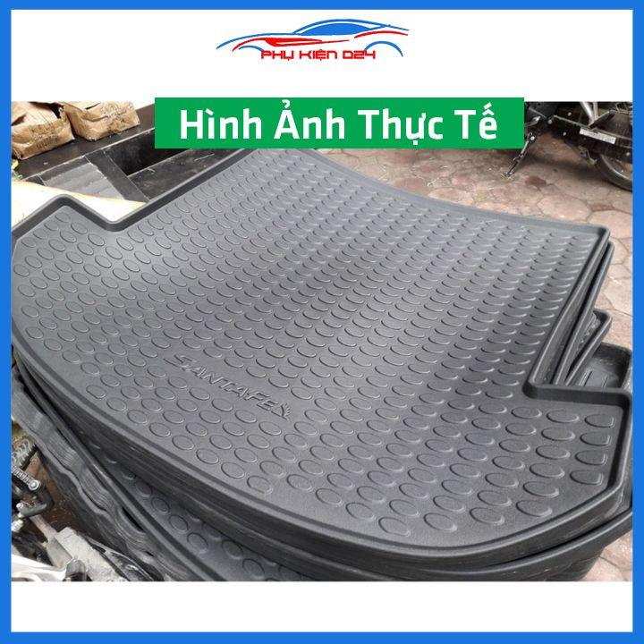 Thảm nhựa lót cốp Santafe 2019-2020-2021-2022 nhựa dẻo dày dặn đàn hồi tốt