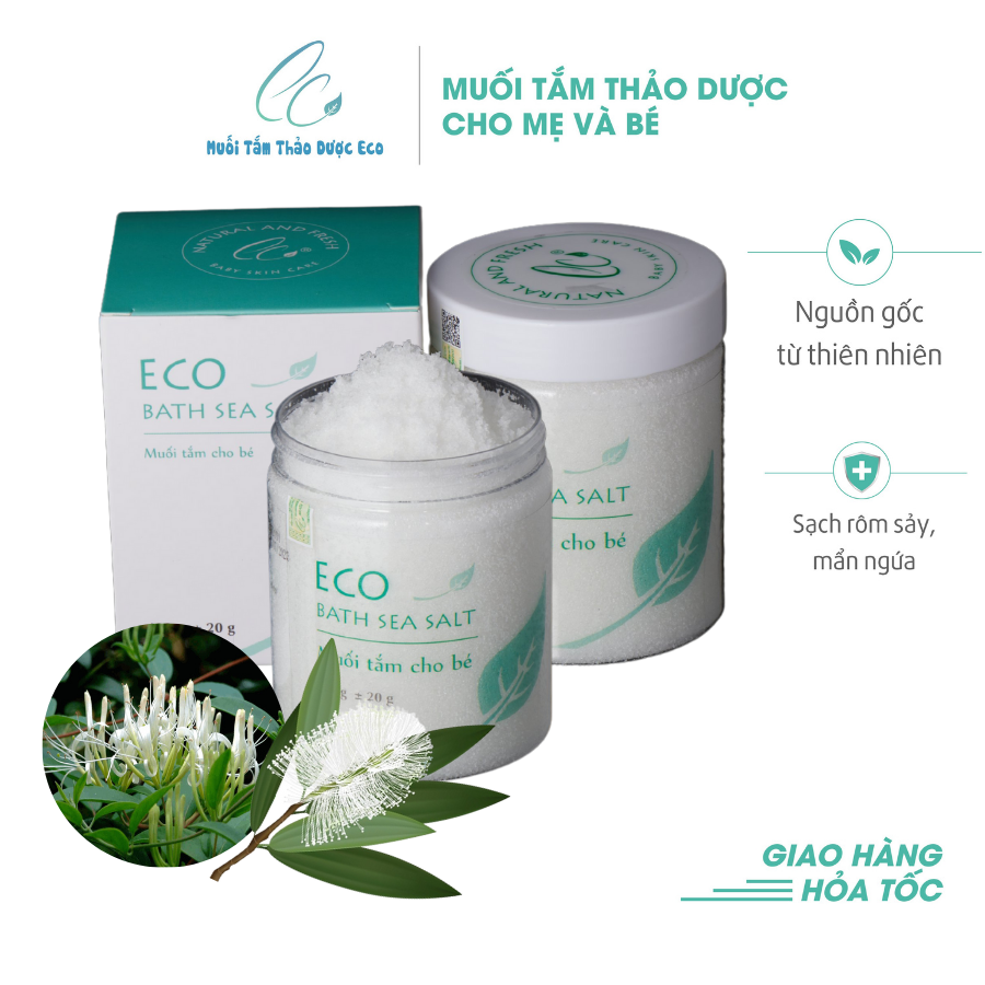 Combo mua 2 tặng 1 2 muối tắm bé Sinh Dược Eco 400g tặng 1 muối tắm bé Eco 200g an toàn cho cả trẻ sơ sinh