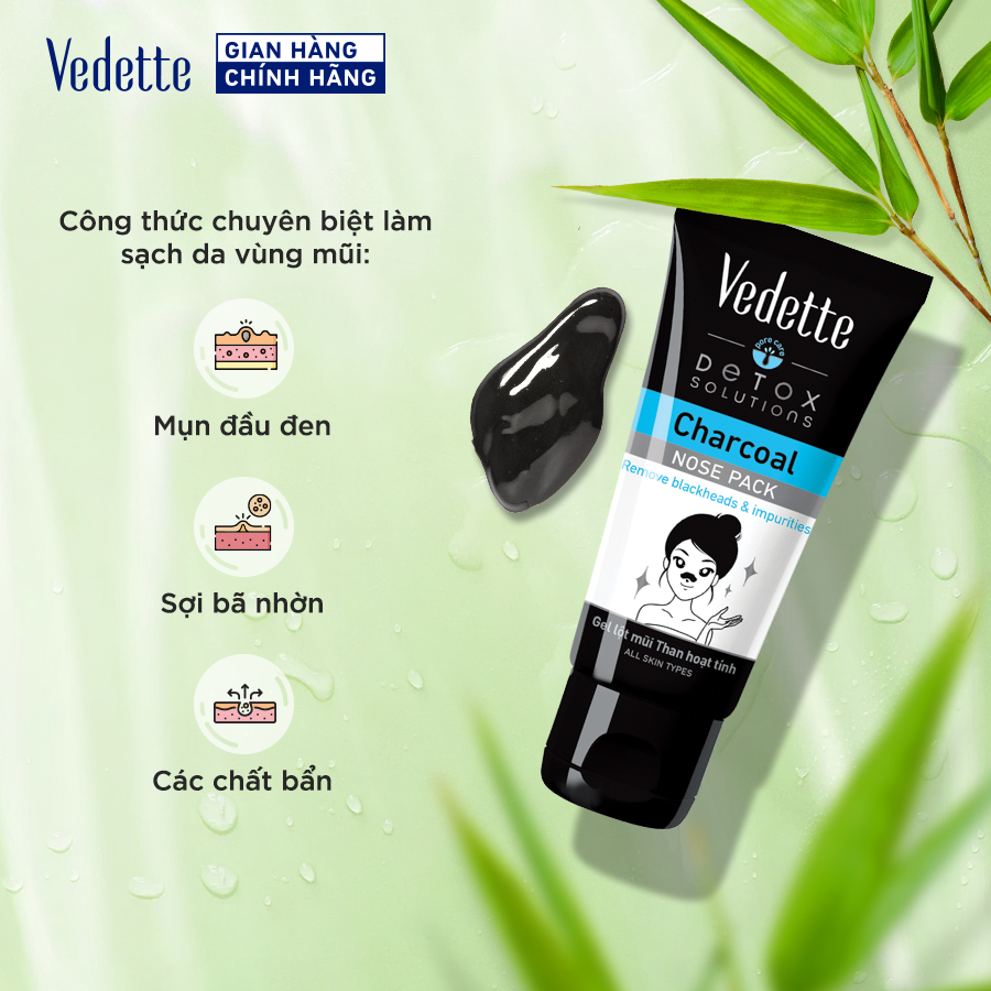 Gel lột mũi Vedette than hoạt tính 50ml