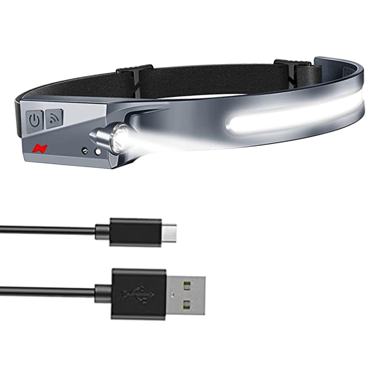 LED  Hand Sensor Silicone Flashlights Head Light for Outdoor