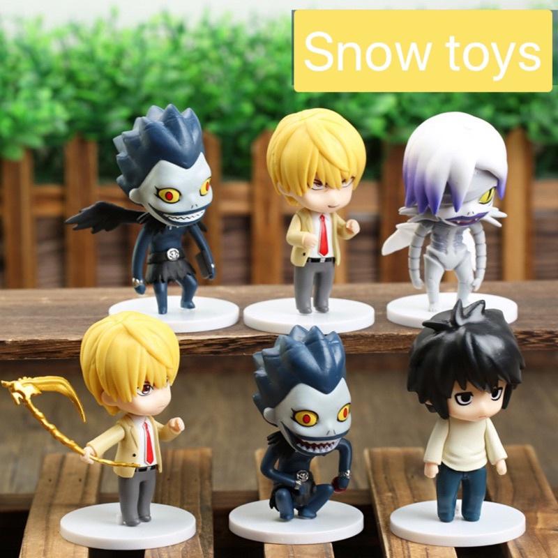 Mô hình Death Note - Yagami Raito Light Kira Tử thần Ryuk Shinigami Rem L Lawliet đế trắng - Cao khoảng 10cm - Bán lẻ