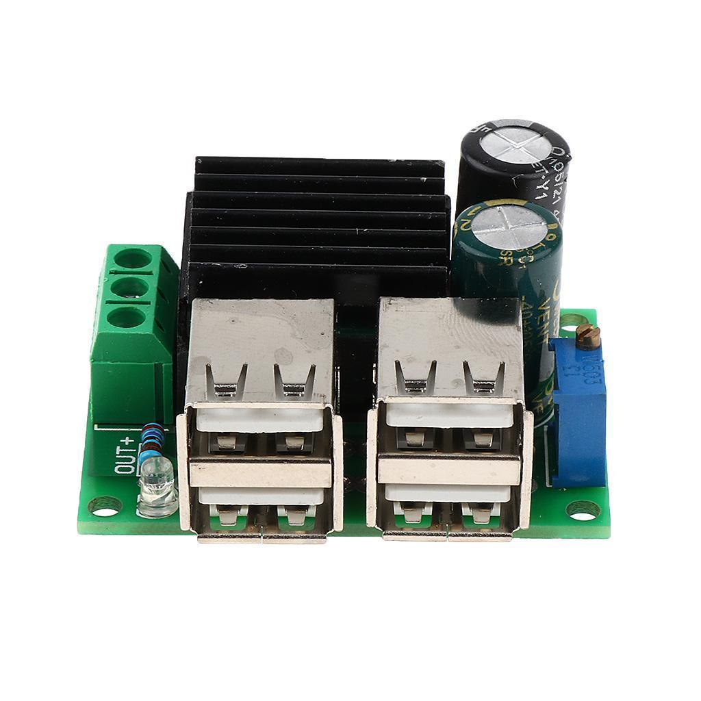 DC 9V 12V 24V 35V to 3-6V Adjustable 4-USB Power Module
