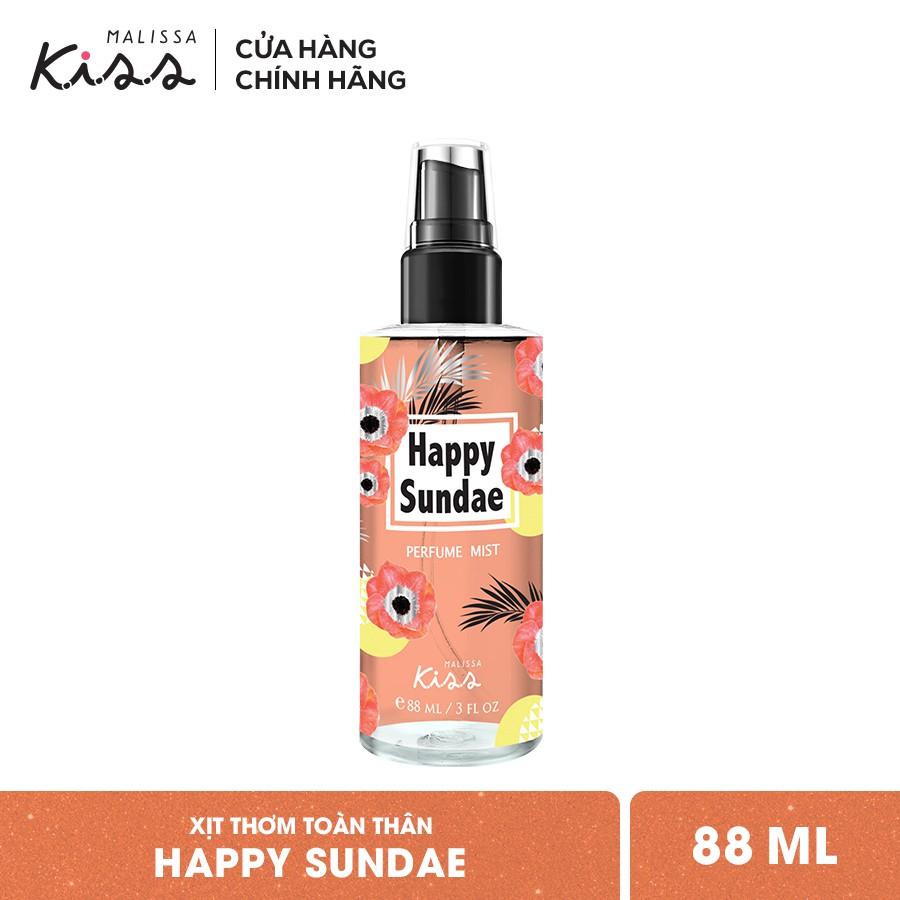 Bộ Đôi Hoàn Hảo Malissa Kiss Body Lotion &amp; Body Mist hương Happy Sundae 226G