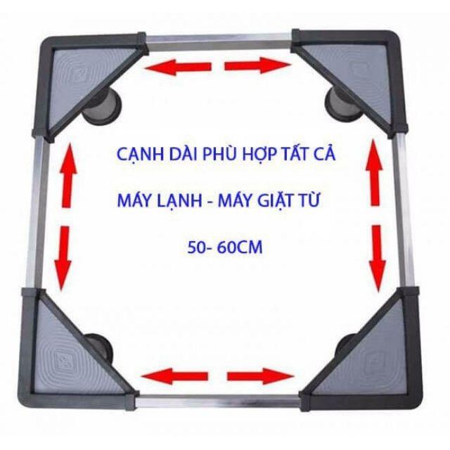 Chân để máy giặt, tủ lạnh inox chắc chắn.