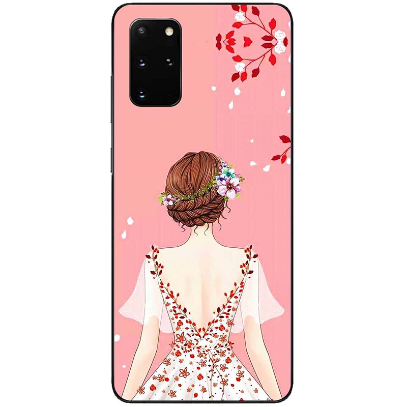 Ốp lưng dành cho Samsung S20 Plus, S20+ mẫu Cô gái áo hồng