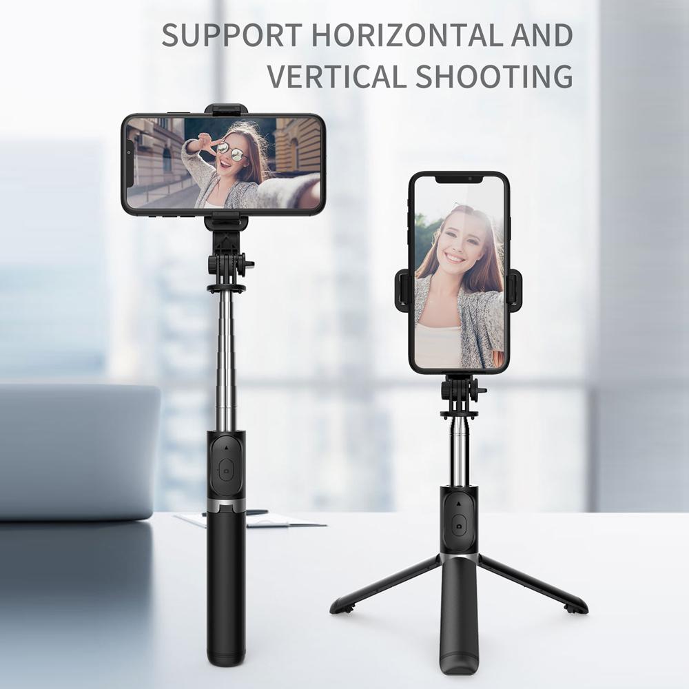 Chân đế chụp ảnh tự sướng có thể gập lại với màn trập từ xa 235 độ Xoay 360 độ