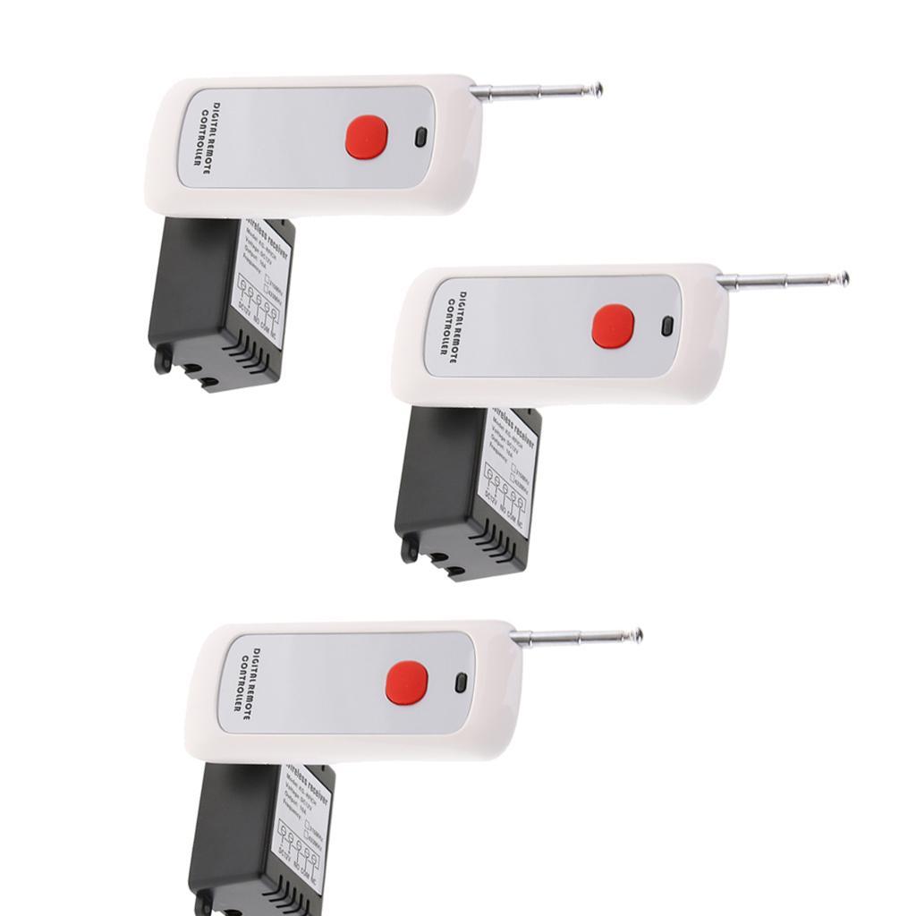 3x Long Distance Wireless Remote Controller Lamp Switch, DC 12V 433mHz