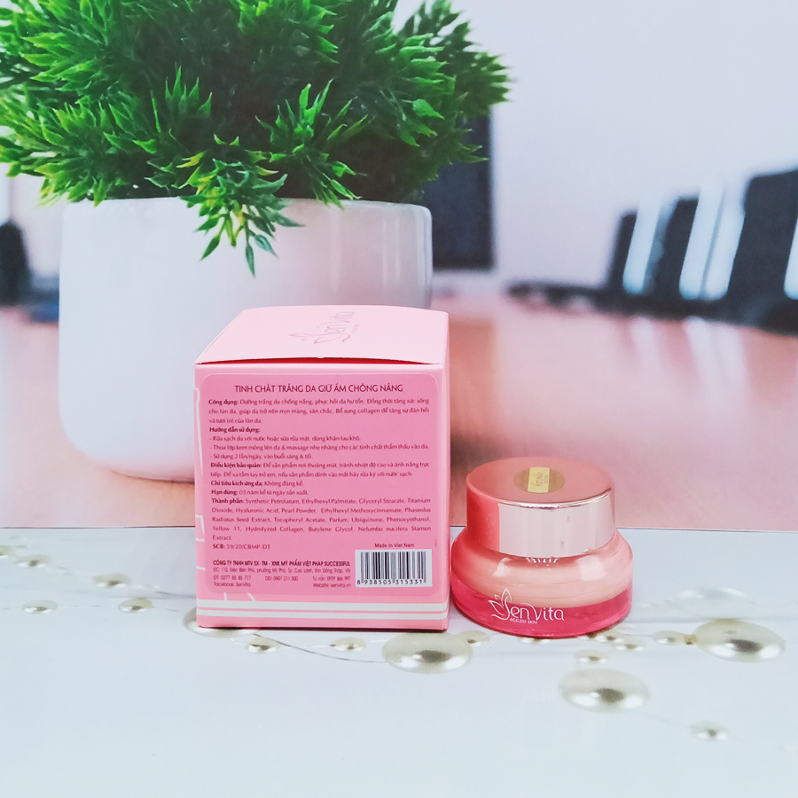 Tinh Chất Trắng Da Giữ Ẩm Chống Nắng 15g Senvita