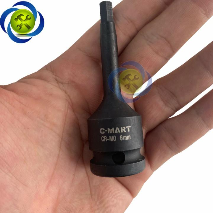 Tuýp lục giác đen 6mm C-mart F0049-H06 loại 1/2 dài 78mm