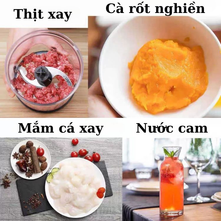 Máy xay sinh tố cầm tay đa năng 4IN1 SOKANY SK-02011, nhiều chức năng, công suất 800W, xay cực khỏe - HÀNG CHÍNH HÃNG - DELIYA
