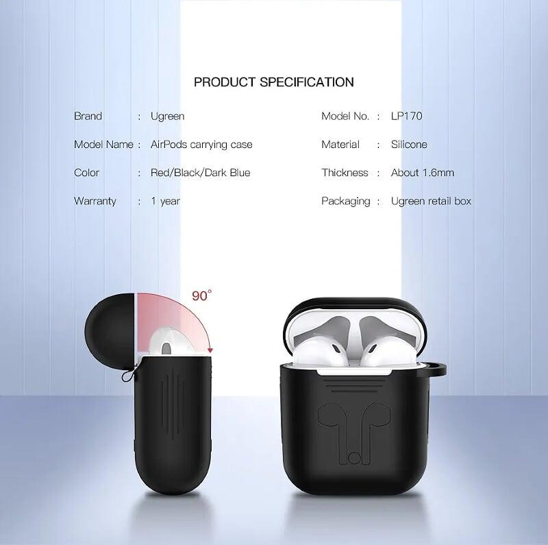 Ugreen UG70569LP170TK hộp đựng tai nghe airpods màu đen - HÀNG CHÍNH HÃNG