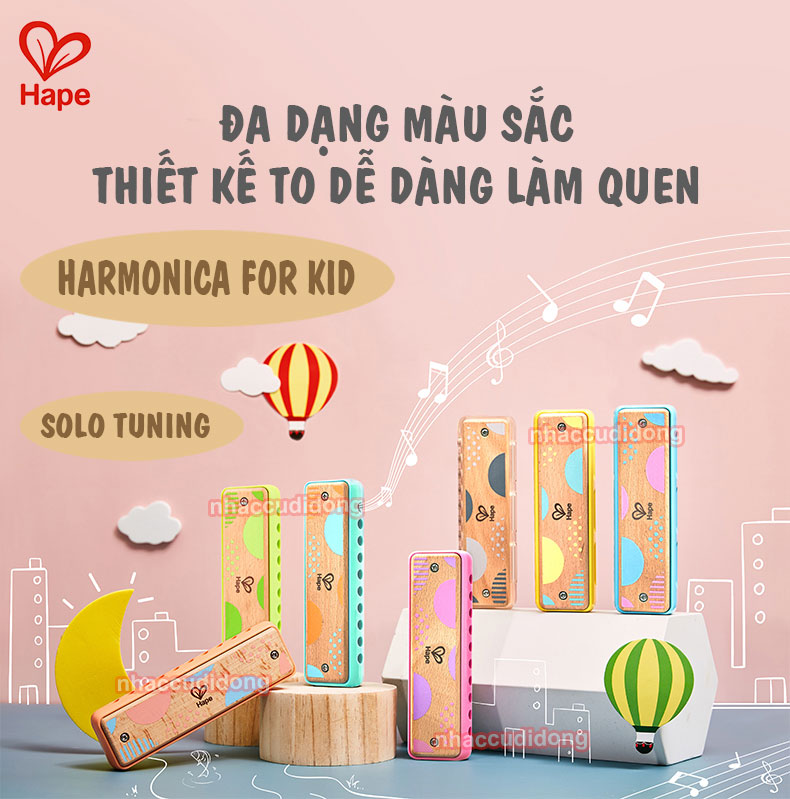 Kèn harmonica diatonic Hape Solo Tuning Cho Trẻ Từ 3 Tuổi Trở Lên