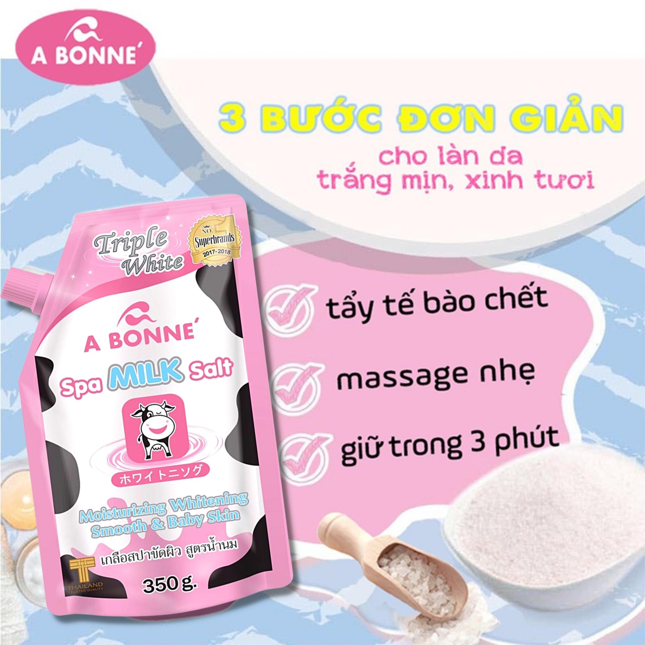 Muối Tắm Sữa Bò A Bonne Tẩy Tế Bào Da Chết Body Spa Milk Salt Thái Lan 350gr