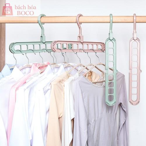 Móc Treo Quần Áo 9 Lỗ Đa Năng Thông Minh , Thanh Treo Đồ 9 Lỗ Tiết Kiệm Diện Tích , Đồ Gia Dụng Tiện Ích - Hàng Chất Lượng