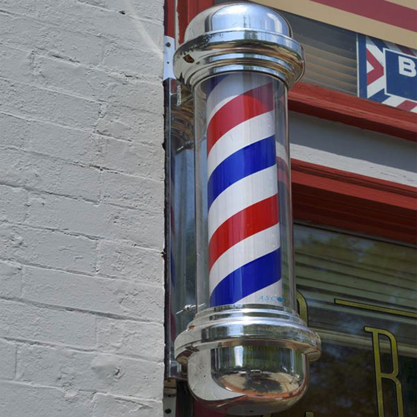 Đèn xoay phong cách barber pole