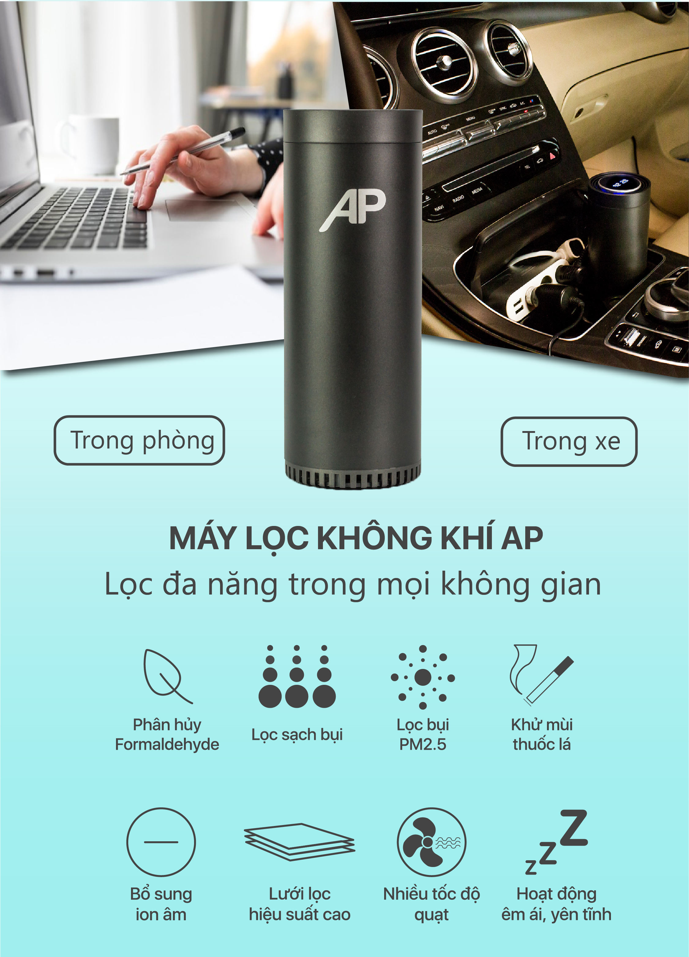 Máy Lọc Không Khí đa năng & Lõi lọc thay thế - Lọc không khí và khử mùi hiệu quả
