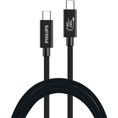 Cáp USB Type-C to Type-C Philips 240W PD3.0 DLC2608 - Hàng chính hãng