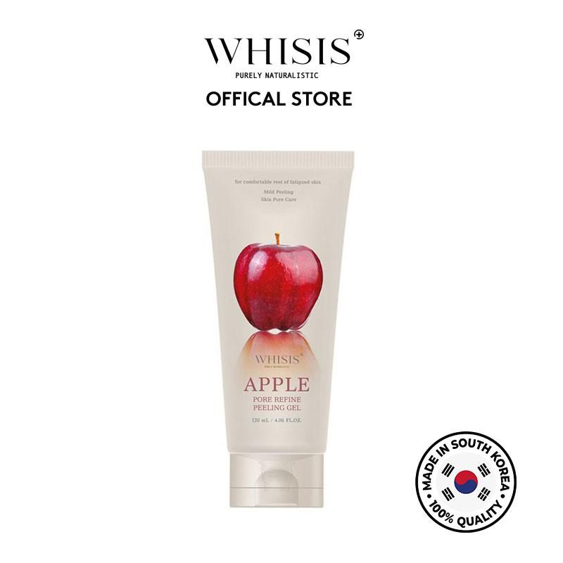 Gel tẩy da chết thu nhỏ lỗ chân lông chiết xuất táo đỏ lên men WHISIS Apple Pore Refine Peeling Gel dung tích 120ml