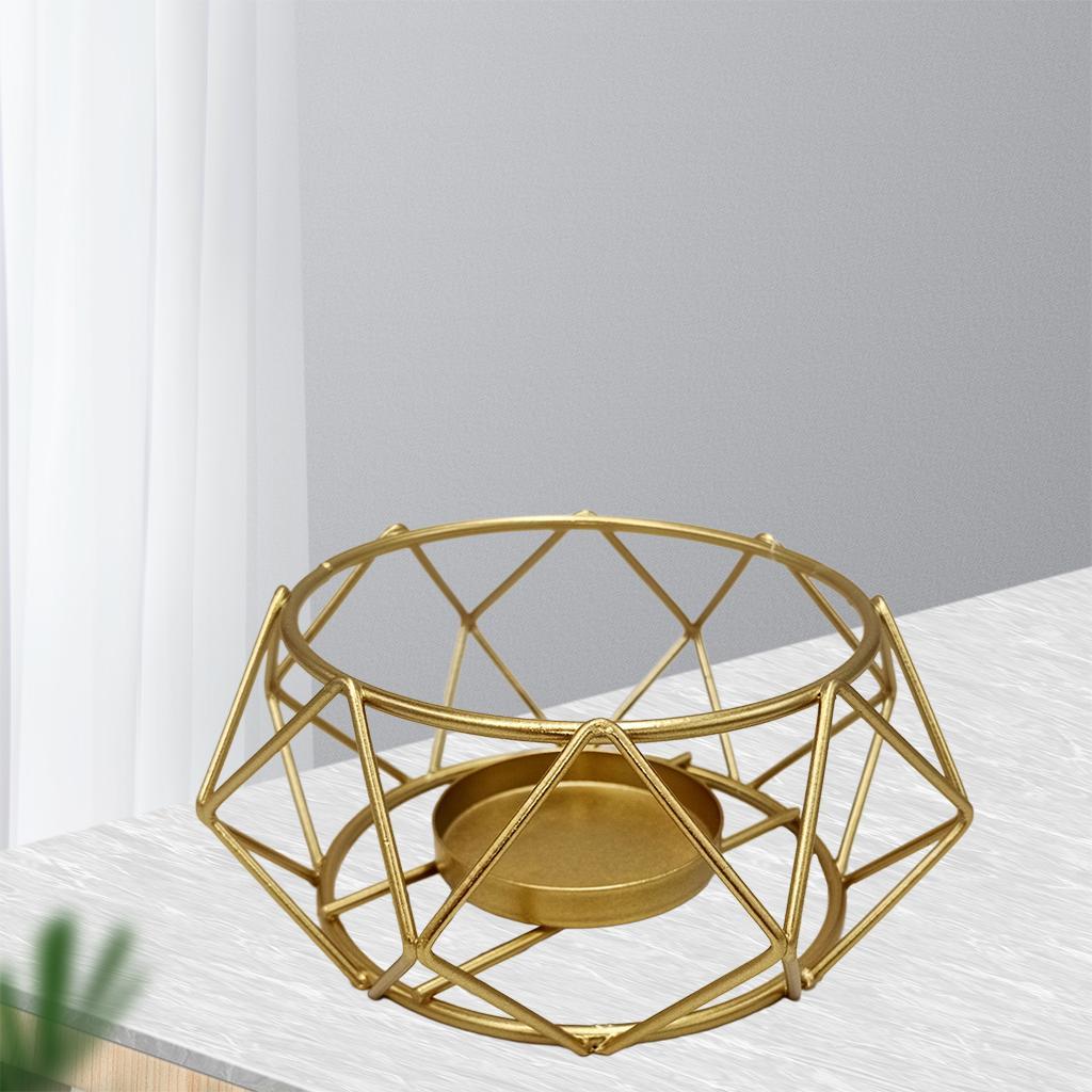 Tea Light Candle Holder Metal Cage Candlestick for Desktop Home Decoration