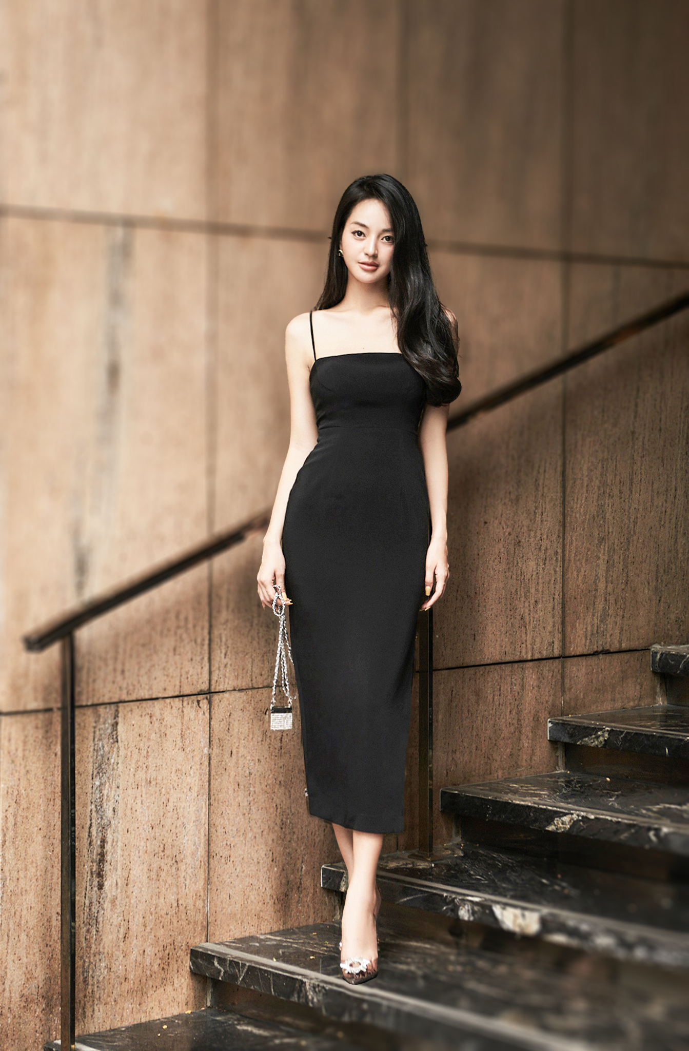 Đầm 2 dây Mina thiết kế ôm body chất liệu cotton cao cấp - MN219