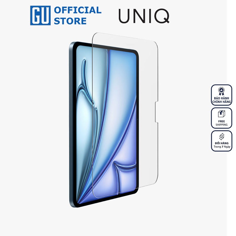 Kính Cường Lực UNIQ Optix Clear Cho iPad Air 6 2024 11 inch/ 13 inch Bảo Vệ Màn Hình Tối Ưu Mà Màu Sắc Vẫn Rực Rỡ Hàng Chính Hãng