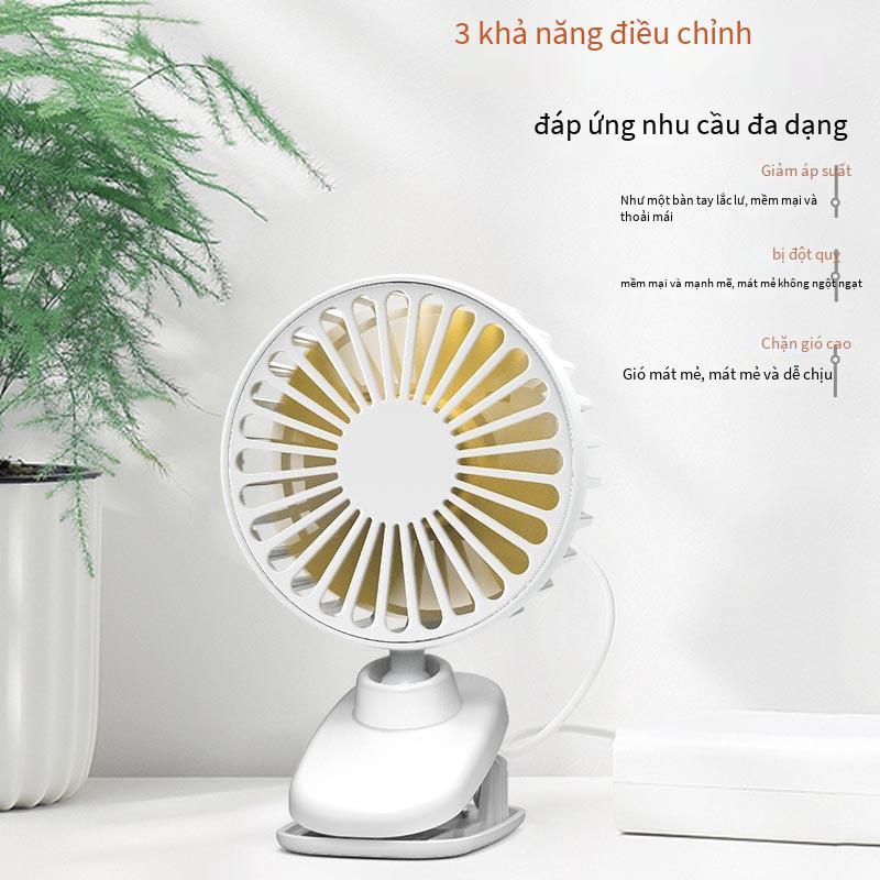 Khuyến mại Kệ mini Quạt USB Máy tính để bàn Văn phòng Ký túc xá Xoay 360 ° Ba bánh răng Tắt tiếng Gió mạnh Logo Quà tặng