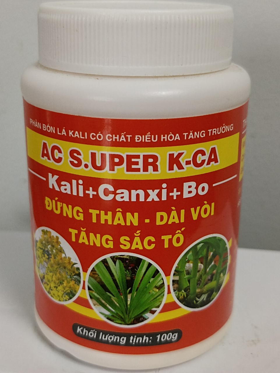 Phân bón lá AC S.UPER K-CA có chất điều hoà tăng trưởng - chai 100 gram
