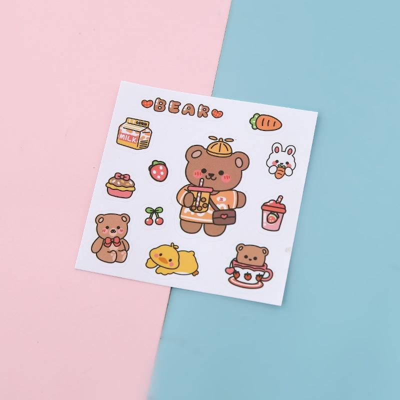 Sticker cute trang trí sổ tay mohamm điện thoại cô gái dễ thương