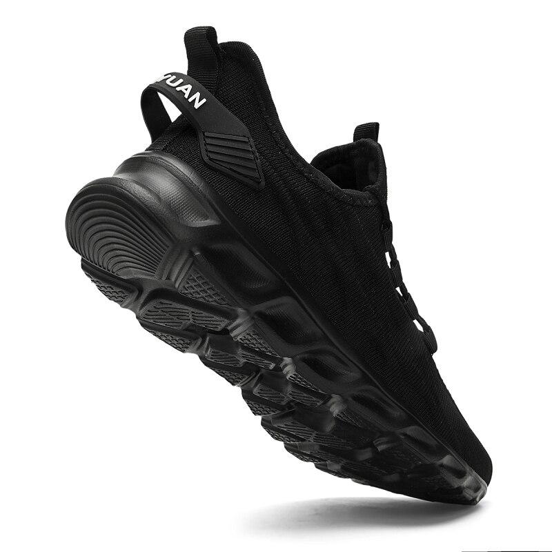 Nam Lưu Hóa Đi Chạy Bộ Unisex Casual Nhẹ Giày Tennis Thể Thao Giày Thể Thao Thoáng Khí Giày Thời Trang Color: Black Shoe Size: 46