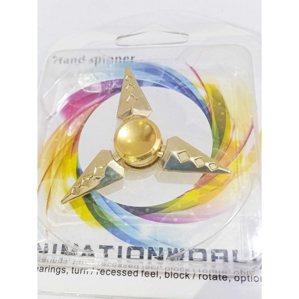 Con Quay Hand Fidget Spinner Kim Loại màu vàng loại đẹp- Con quay spinner