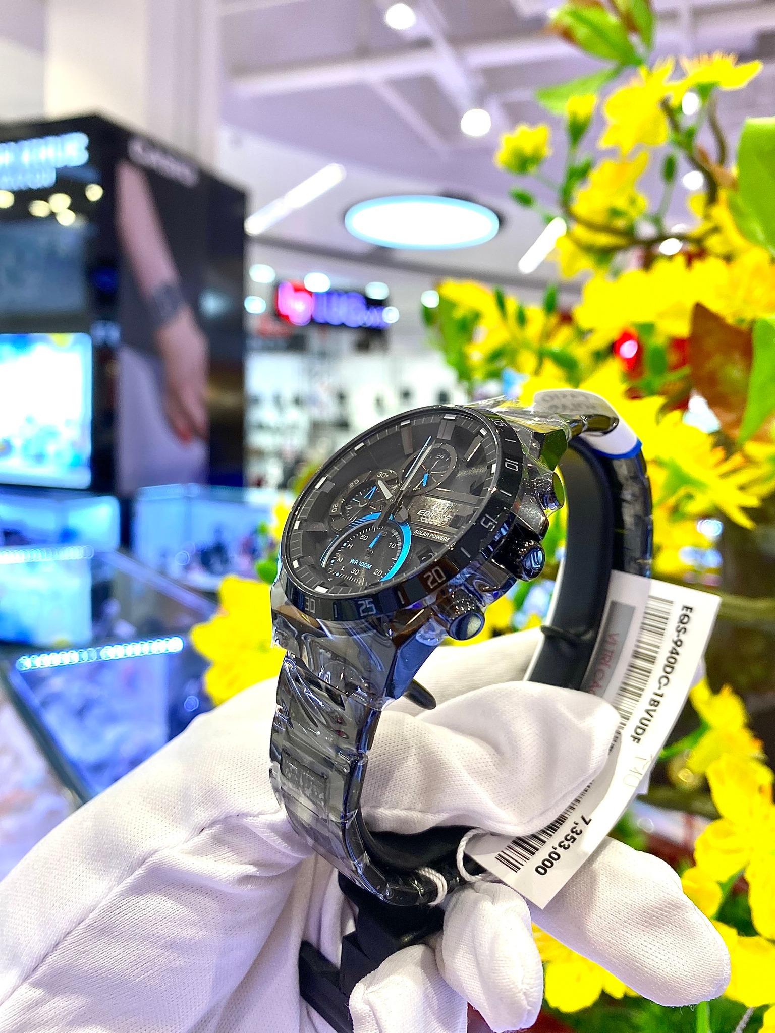 Đồng Hồ Nam Dây Thép Casio Edifice EQS-940DC-1BVUDF Năng Lượng Mặt TRời | EQS-940DC-1B Chính Hãng