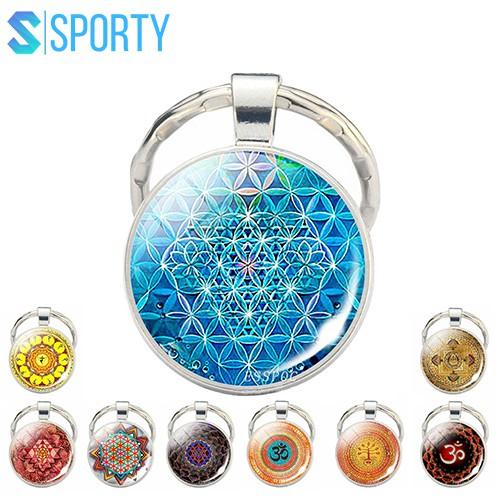 Móc khóa hoa Mandala SPORTY YGK chất liệu thép không rỉ