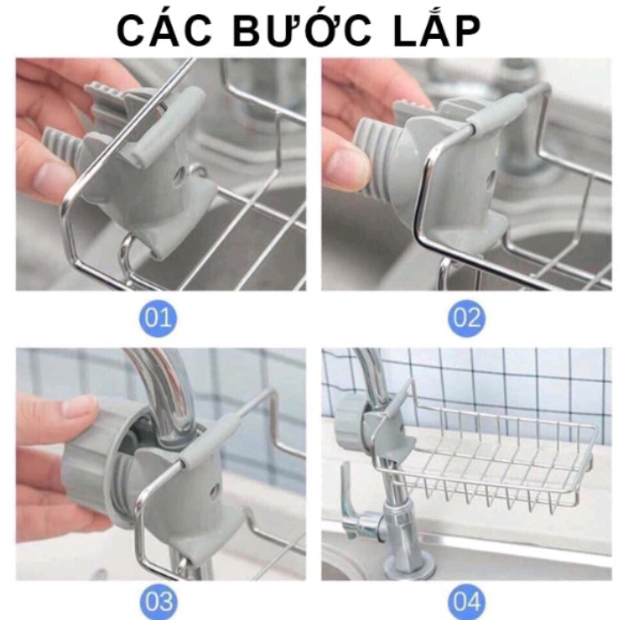 GIÁ TREO ĐỰNG GIẺ RỬA BÁT CHÉN, CỌ XOONG BẰNG INOX