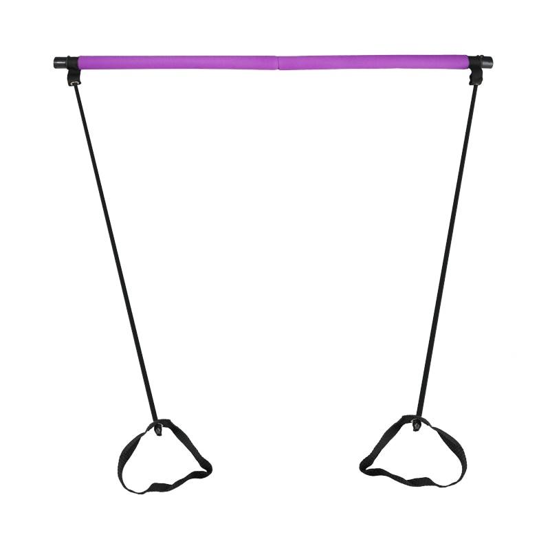 New Fitness Sport Pilates Bar Kit Gym Workout Stick Pilates Exercise Bar Kit with Resistance Band Body Building Puller Yoga Rope
