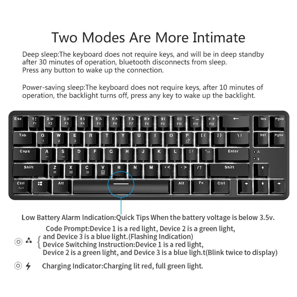 Wired/Wireless Dual Mode Gaming Mechanical Keyboard