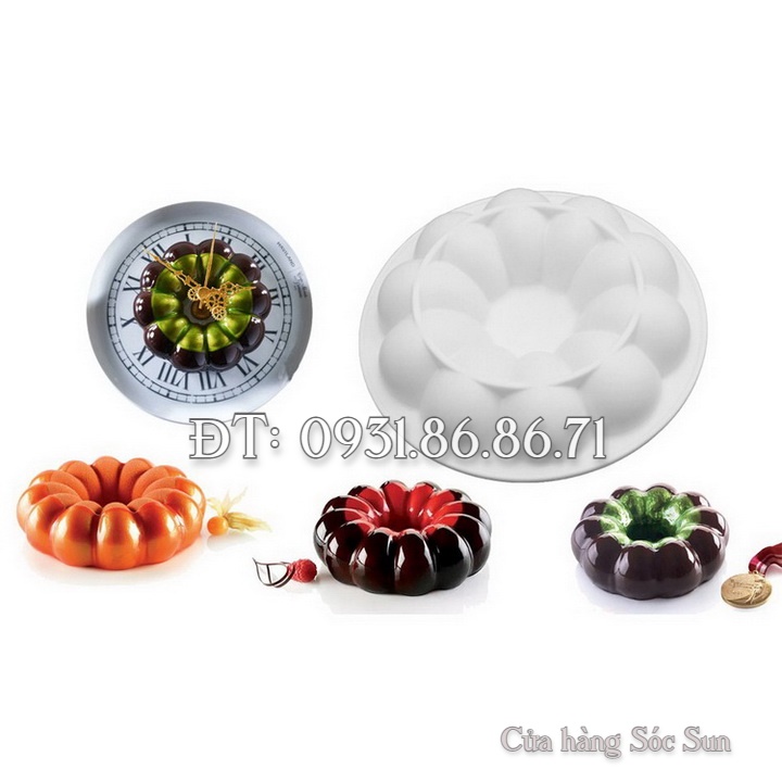 Khuôn silicon bí ngô tròn loại 21 cm - Mã số 1167