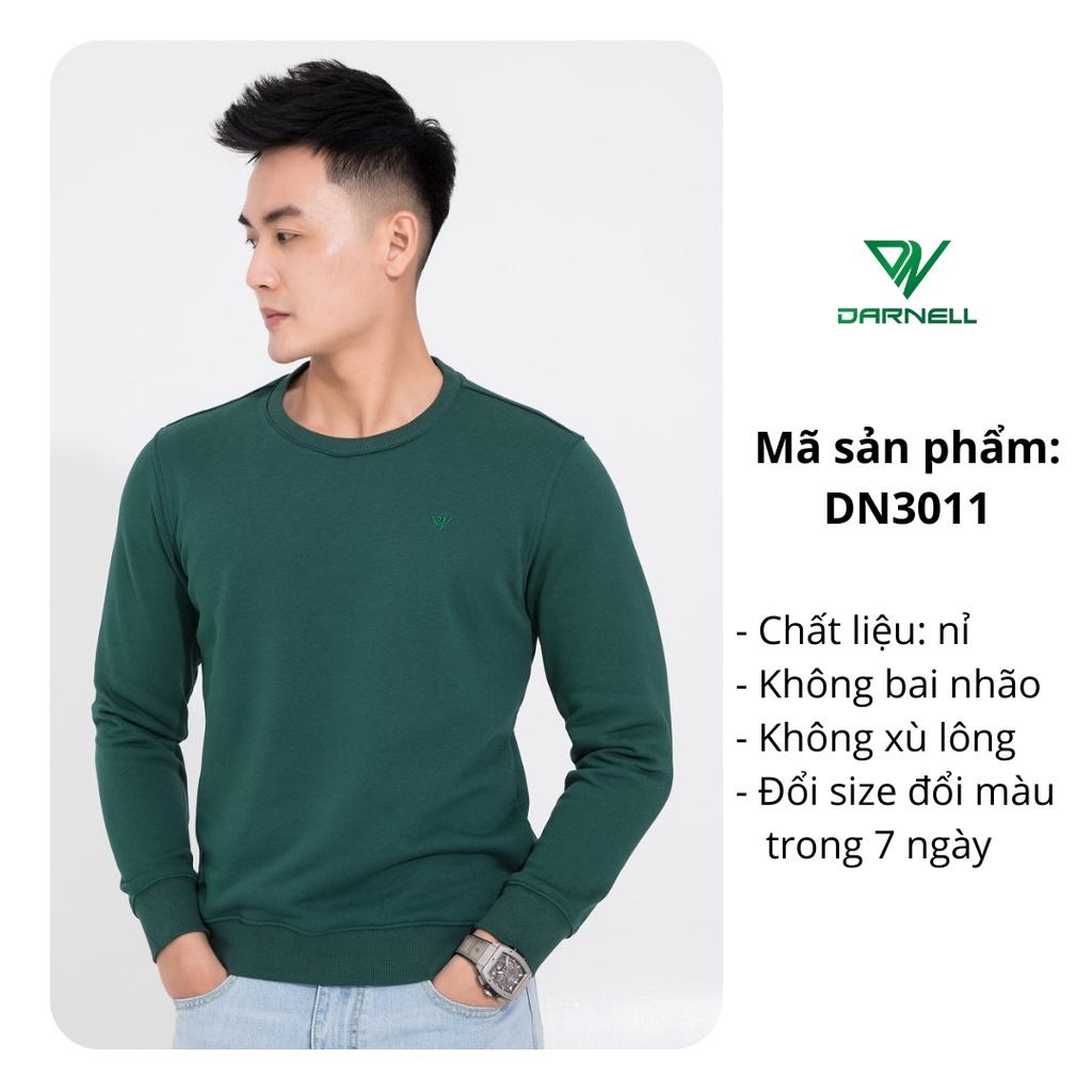 Áo Nỉ Nam Trơn Màu Darnell, Áo Sweater Hoodie Nam Chất Nỉ Dày Dặn Cao Cấp DN3011