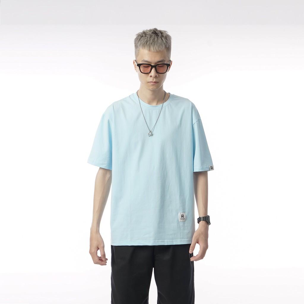 Áo thun Unisex N7 Basic Tee phông trơn nam nữ tay lỡ oversize form rộng 12 màu – Xanh Biển,L