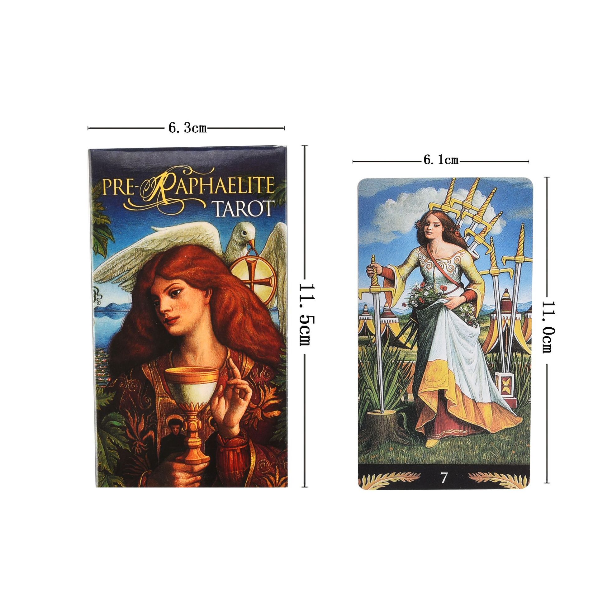 Combo Bộ Bài Bói Pre-Raphaelite Tarot Cao Cấp New và Túi Nhung Đựng Tarot và Khăn Trải Bàn Tarot