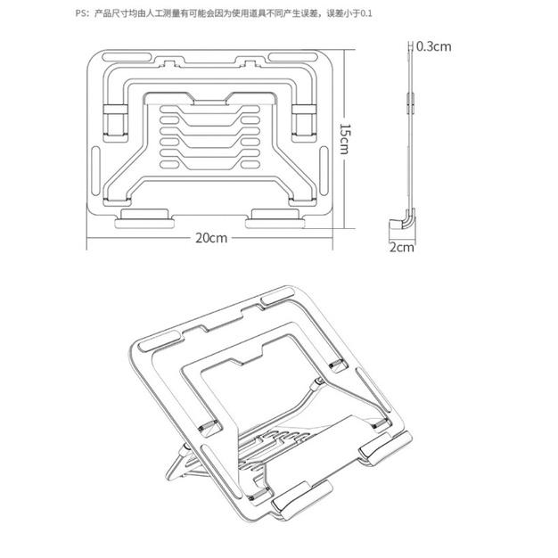 Kệ Đỡ  Máy Tính Bảng, Laptop Gấp Gọn Hỗ Trợ Tản Nhiệt Tốt Từ Nhôm Cao Cấp Mã T620